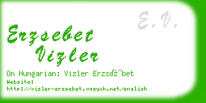 erzsebet vizler business card